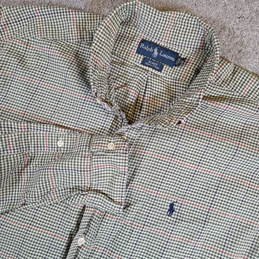 Polo Ralph Lauren Blake Men's Long Sleeve Size 2XL Green‎ Plaid Button Down Pony